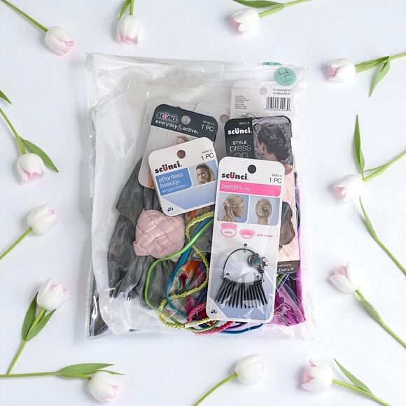 Huge Hair Accessory Lot 5+ Headbands Floral Clips Press On Appliques Bundle - Picture 4 of 4